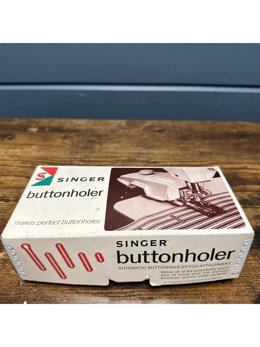 Vtg 1960 Singer Buttonholer 489500 489510 Complete